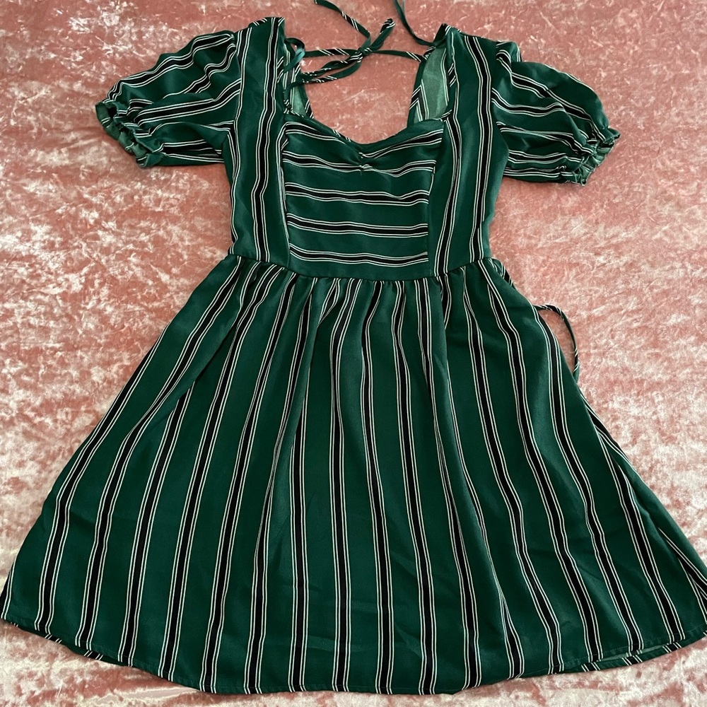 (Sold)B.O.G Collective Green and Black Dress